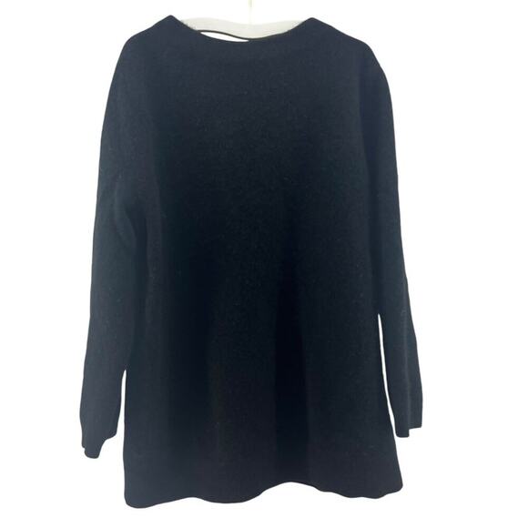 Talbots Solid Black Cashmere Sweater Long Sleeve Girls Size Medium - Picture 1 of 4
